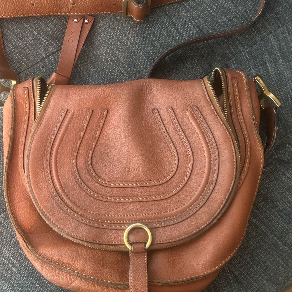 Chloe Orange Leather Crossbody Bag